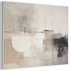 AKUSTIKBILD Abstrakt - Kunst - Grau Gemälde 80x60 cm
