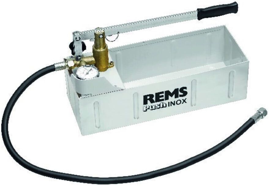 REMS Push INOX Hand-Druckprüfpumpe mit Manometer, p d 6 MPa/60 bar/870 psi (115001R)