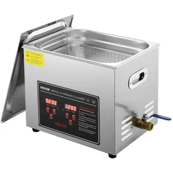 VEVOR Ultraschallreiniger Ultraschallreinigungsgerät 300 W, 10 L Ultraschallreinigungsgerät mit Digitaler Anzeige 0-30 Min, Ultraschallreinigungsgerät für Schmuck Brillen Uhren