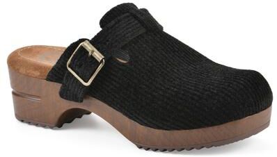 Women's Bistros Platform Clog by White Mountain in Black Fabric (Size 9 M)