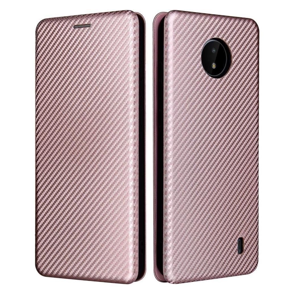 Cover-Discount Nokia C20 - Carbon Look Flip Case Hülle rosa (Nokia C20) (104702644A)