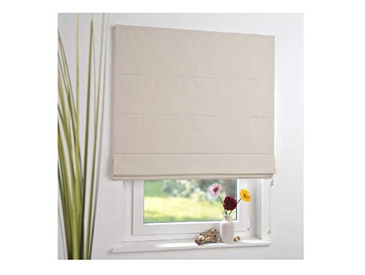 Raffrollo Uni Verdunkelung B 60 x H 190 cm Creme