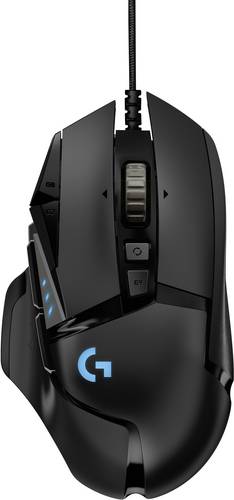 Logitech Gaming G502 HERO Gaming-Maus USB Optisch Schwarz 11 Tasten 25600 dpi Beleuchtet, Gewichts-Tuning, Integrierter Profilspeicher