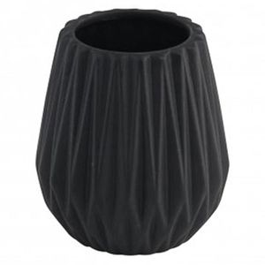 Axentia Zahnputzbecher Chicago, schwarz, aus Keramik, 8,5 x 10 cm, 250 ml