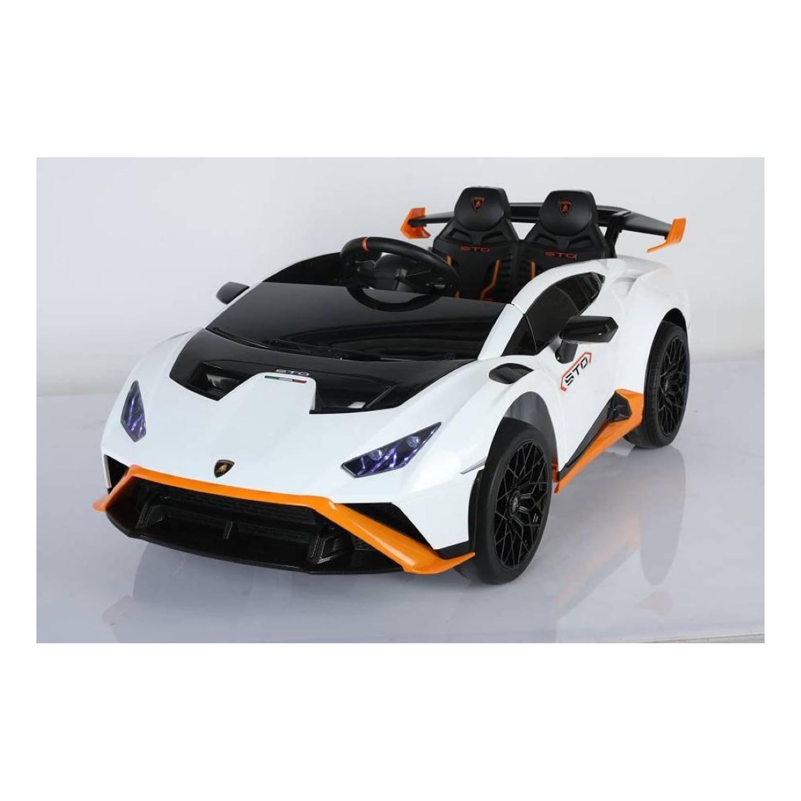 ES-Toys Kinder Elektroauto Lamborghini Huracan STO Drift Fernbedienung MP3 USB weiß