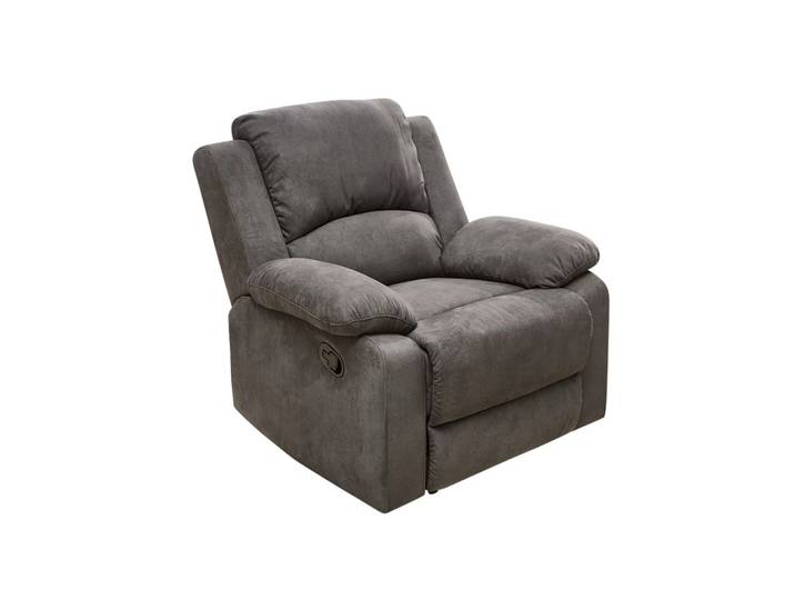RELAX-FERNSEHSESSEL Federkern, Liegefunktion verstellbar durch halbautomatische Relaxfunktion B97/T87/H97 cm, Mikrofaser Vintage Anthrazit / 15129