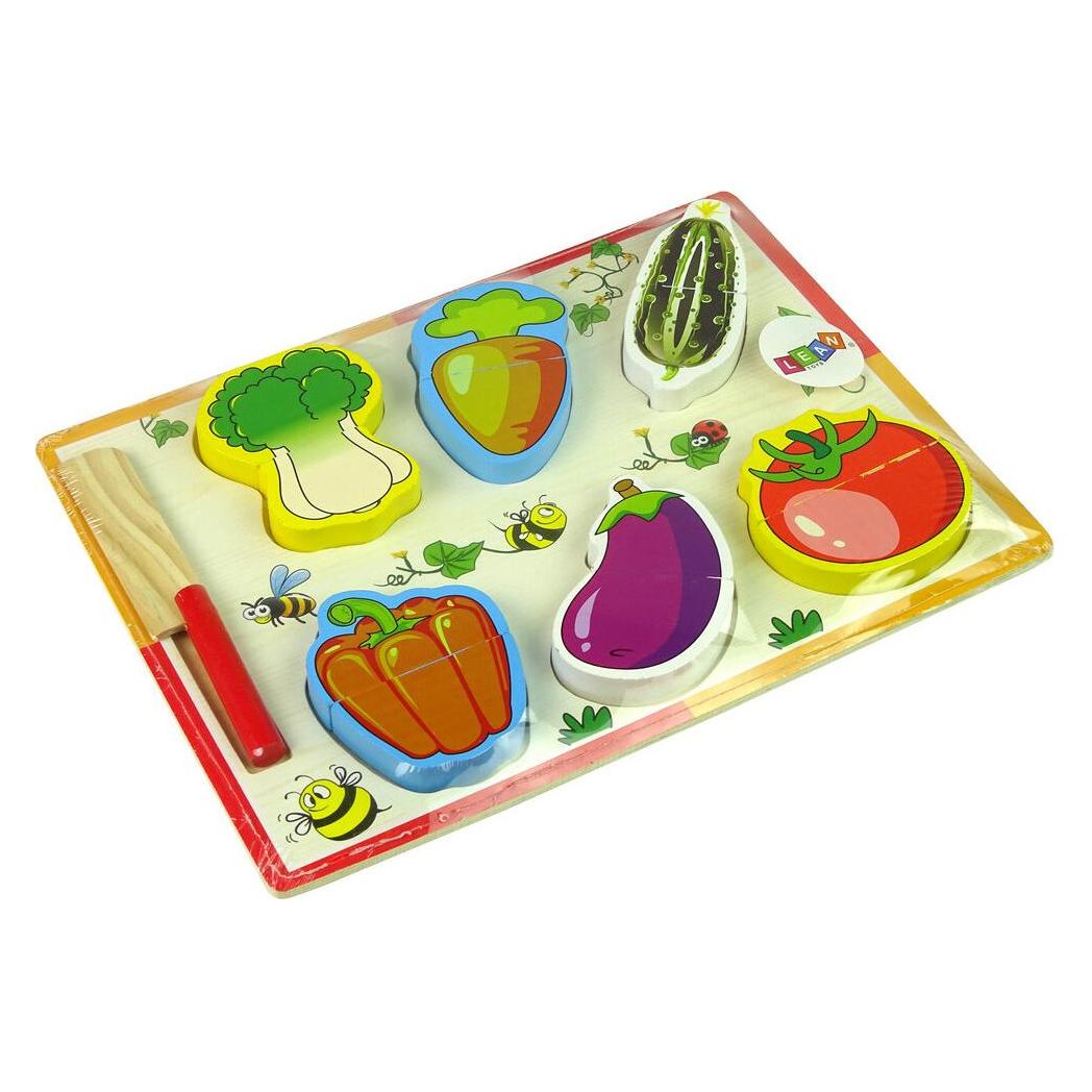 Lean Toys Holz-Gemüse-Set zum Schneiden, 6-tlg (41309009)