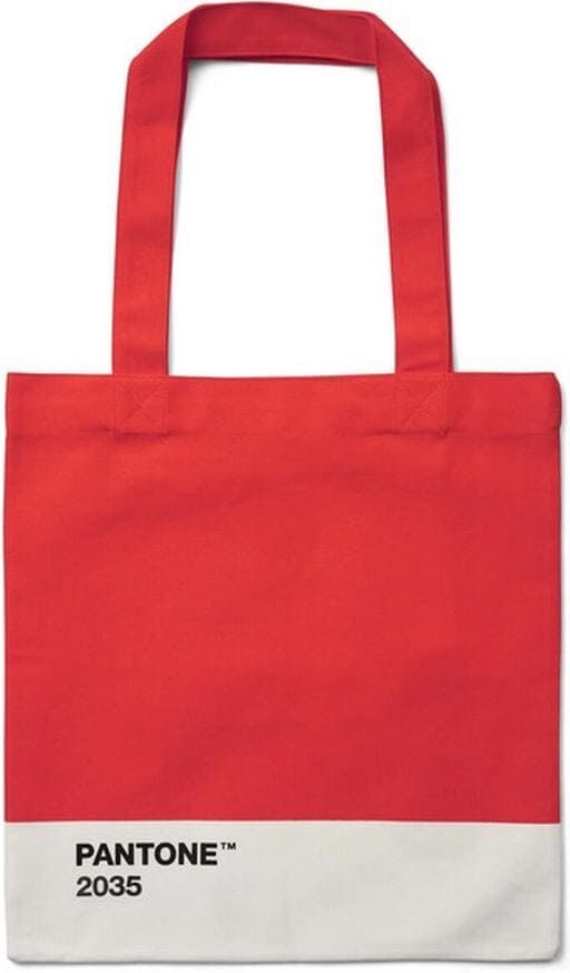 Beuteltasche "Pantone by Copenhagen Design", Damen, Gr. B/H/T: 39,5cm x 10,5cm, rot, Baumwolle, Taschen Beuteltasche rot B/H/T: 39,5cm x 10,5cm