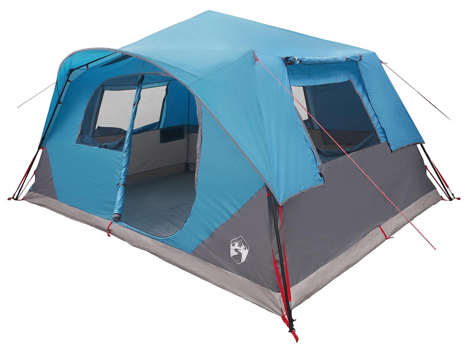 Sofort Zelt 10 Personen Blau Polyester und Stahl