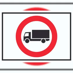 HB-Druck LKW Durchfahrt verboten Symbol Schild A2 (420x594mm)