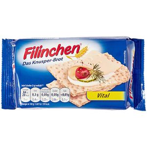 Filinchen Knusperbrot Vital aus Weizen & Hafer, laktosefrei & vegan, 15 Scheiben, 75 g