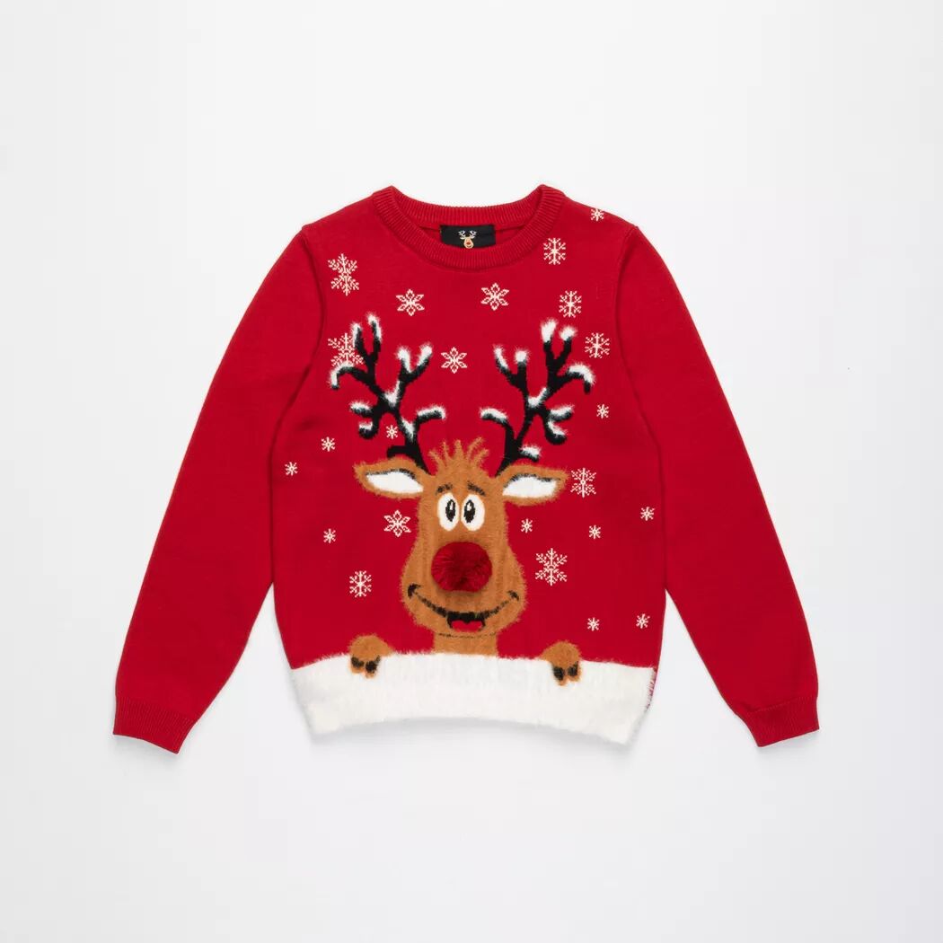 Manor Kids - Weihnachtspullover, Applikation, 128, Rot