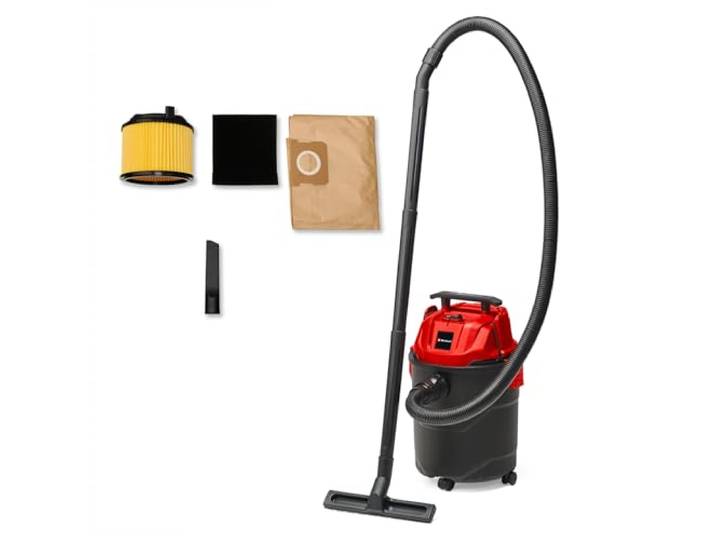 Einhell Aspirateur eaux et poussières TC-VC 1820 1 250 W 180 mbar Cuve en plastique de 20 L Raccord de soufflage Buses\, filtre et sac collecteur de poussière inclus