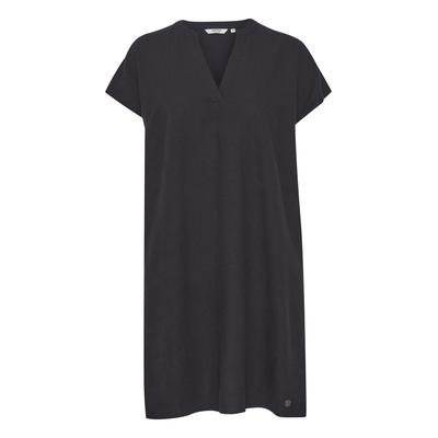 Blusenkleid OXMO "Blusenkleid OXAnette", Damen, Gr. 36, N-Gr, schwarz, Obermaterial: 55% Vinylal PVAL. 45% Viskose CV., Kleider Blusenkleid
