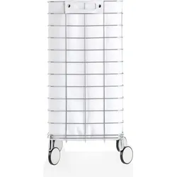 Decor Walther Wäschekorb weiß auf Rollen