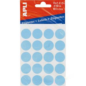 APLI 2064 blau 19mm Markierungspunkte