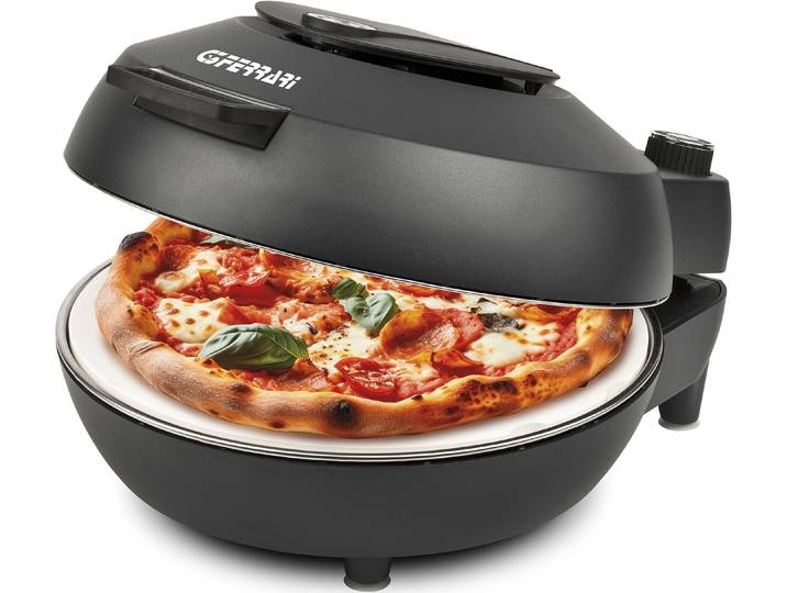 G3FERRARI Pizzaofen G10199 Pummarola bis 420 C, mit Backthermostat , schwarz, B:33cm H:20cm T:39cm, Pizzaöfen, Pizzawendestein, schaltbare Ober- und Unterhitze im edlen Design, Pizzaofen