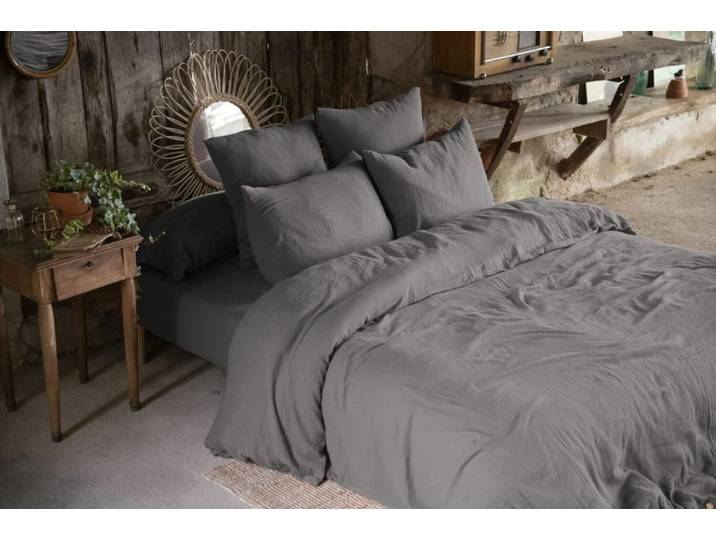Housse de couette gaze de coton uni