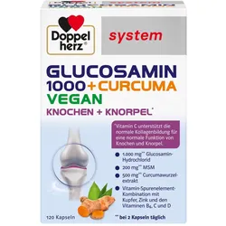 Doppelherz system Glucosamin 1000 + Curcuma Vegan 120 St