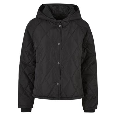 Langmantel URBAN CLASSICS "Urban Classics Damen", Damen, Gr. M, schwarz, 100% Polyester, Mäntel