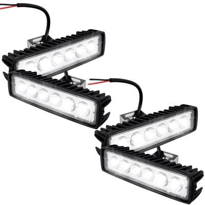 Inspired Finds 18W Waterproof LED Work Light Bar 6000K Off Road Flood Spot Driving Light (12V) 4pcs