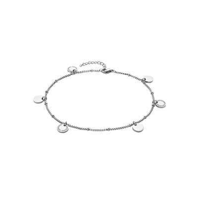 Fußkette LIEBESKIND BERLIN, silber (edelstahlfarben), Fußketten, Damen, Edelstahl, glänzend