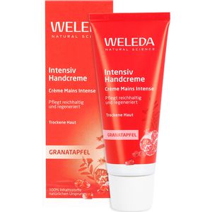 Weleda Handcreme Bio Intensiv Granatapfel, Granatapfelsamenöl und Sheabutter, für trockene Haut, 50 ml