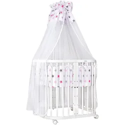 BABYBETT WHITE, 7in1 mit Matratze