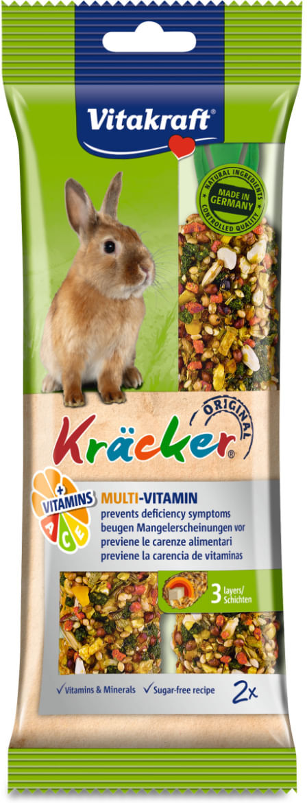 Vitakraft Snack Kracker Multi-Vitamin per Conigli Nani 112G