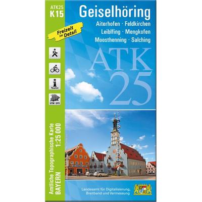 ATK25-K15 Geiselhöring (Amtliche Topographische Karte 1:25000), Sonstige von , Landesamt für Digitalisierung, Breitband und Vermessung, Bayern,