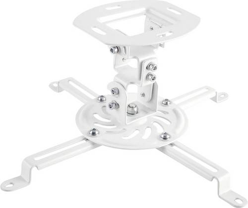 Hama Beamerhalterung, schwenkbar, drehbar, neigbar, für Decke, bis 13,5kg Beamer-Deckenhalterung Weiß