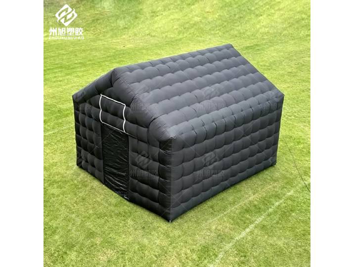 Tente de discothèque gonflable d'extérieur, tente de fête, pavillon de disco mobile noir, grande tente cube gonflable pour événements
