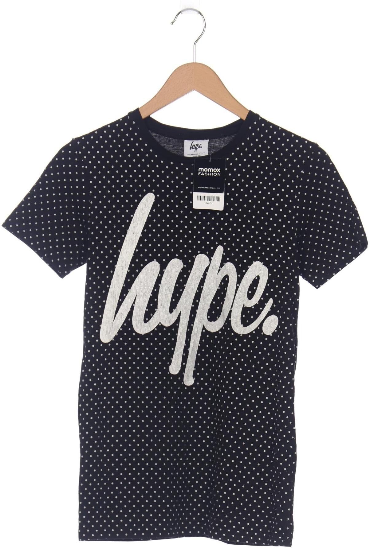 hype Damen T-Shirt, Schwarz, Gr. XS, Baumwolle - Second Hand