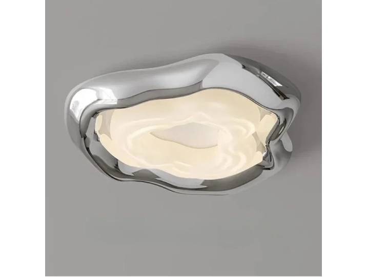 Plafonnier LED chromé au design Bauhaus, créatif pour salon, cuisine, luminaires, décoration intérieure, lampe de plafond minimaliste