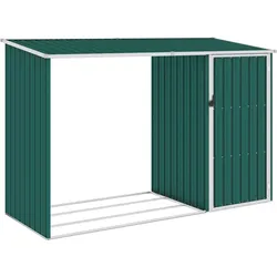Helloshop26 - Garten-Holzschuppen 245 x 98 x 159 cm grün verzinkter Stahl 02_0022399