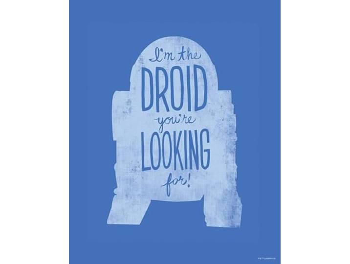 Komar Wandbild - Star Wars Silhouette Quotes R2D2 - Größe: 40 x 50 cm (ohne Rahmen) - Dekoration, Kinderzimmer, Poster, Kunstdruck
