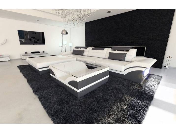 Mini Ecksofa Parma L-Form in Leder