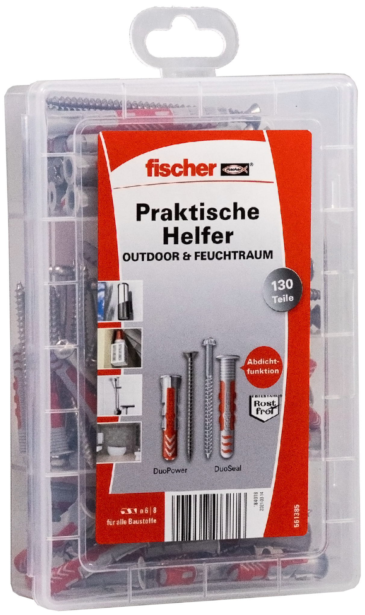 fischer Deutschland Vertriebs GmbH fischer Praktische Helfer Outdoor & Feuchtraum (130-tlg.) 561385