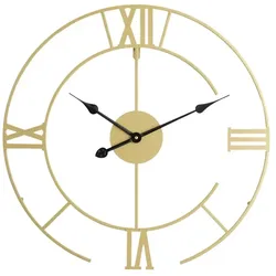 Wanduhr   ¦ gold ¦ Metall ¦ Maße (cm): B: 60 H: 60 T: 3.5