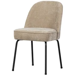 Esszimmerstuhl Vogue aus Chenille-Stoff, modernes Design, Schwarz Sand, weiches 3D-Struktur-Gewebe