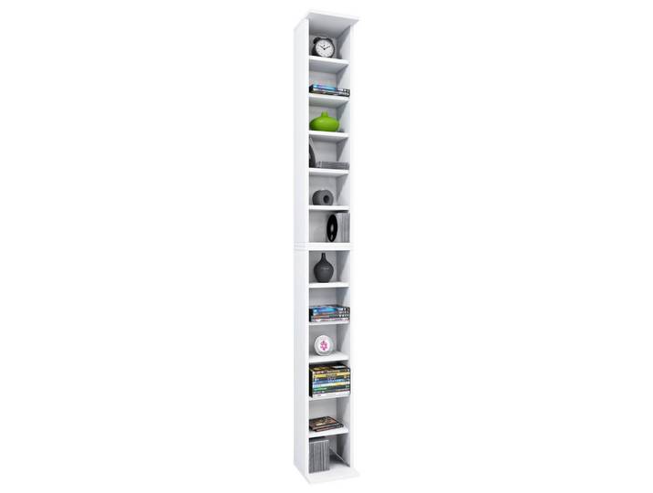 Mid.you Cd-Regal, Weiß, 10 Fächer, 21x183x20 cm, Wohnzimmer, TV Möbel, CD-Regale