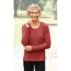 Baumwoll-Mix-Shirt in rost in Größe 52/54 von DW-Shop, Rost, 52/54
