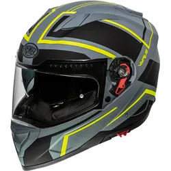 Premier Vyrus ND, Integralhelm - Dunkelgrau/Hellgrau/Neon-Gelb - XS