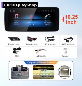 10,25 Zoll Android 14 Display für Mercedes GLK X204 2011-2015 NTG 4.5 Snapdragon 665 8 GB/256 GB CarPlay & Android Auto