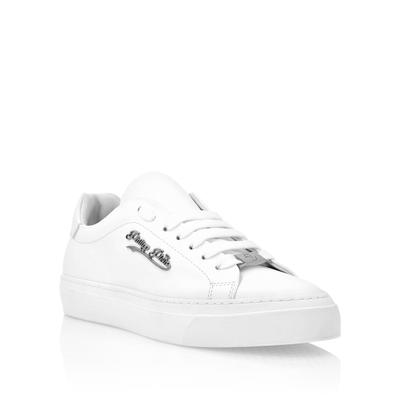Sneaker PHILIPP PLEIN "Signature", Herren, Gr. 35, Normalschaft, 01, weiß, Schuhe Sneaker