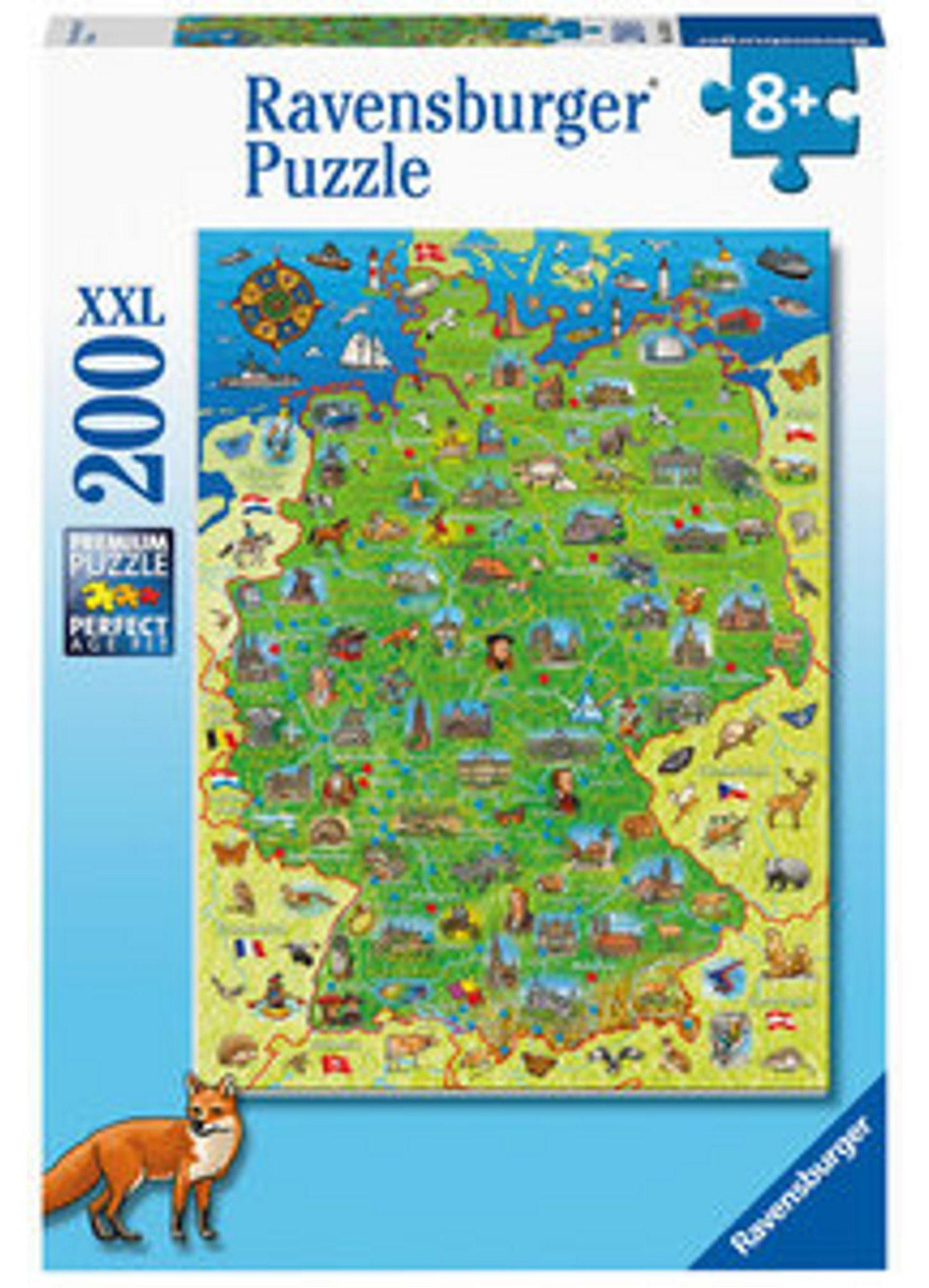 Ravensburger Kleurenkaart van Duitsland artikelnummer 13337
