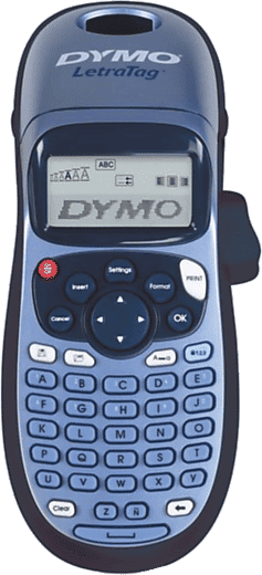 Impresora de etiquetas - Dymo LetraTag® 100H, Portátil, Pantalla LCD 13 caracteres, Azul