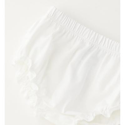 Culotte IDO "BABY GIRL ACCESSORIES", Mädchen, Gr. 1, EURO-Größen, weiß (sanftes weiß), 95% Baumwolle, 5% Elasthan, Hosen Culotte