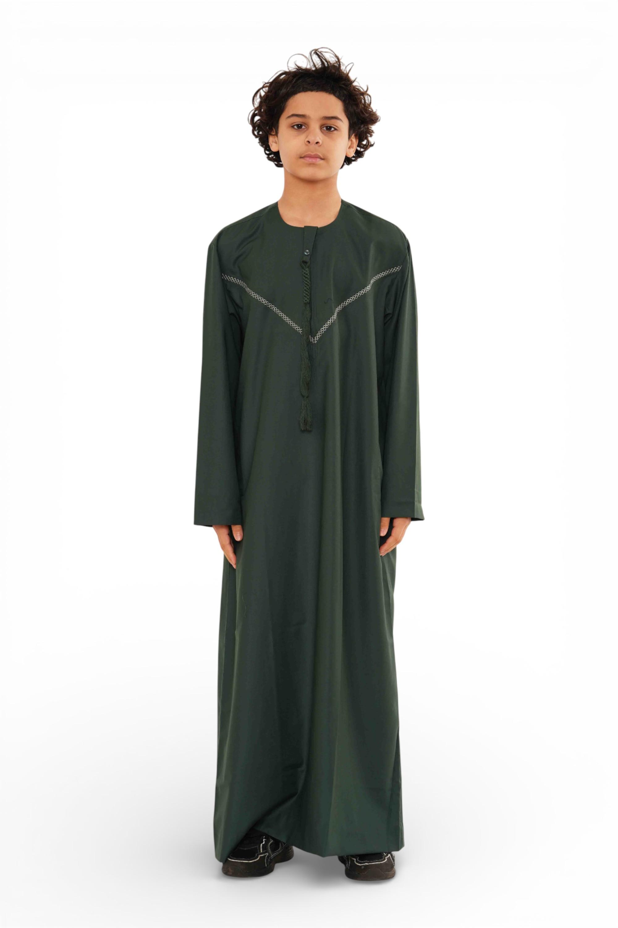 Kinderen jongens Eid groene Marokkaanse Thobe gewaad Djellaba Ramadan Eid Jubba- K-HM10
