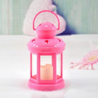 United Star Cutout Metal Candle Holder Decorative Tealight Holder For Home Tabletop Decor pink